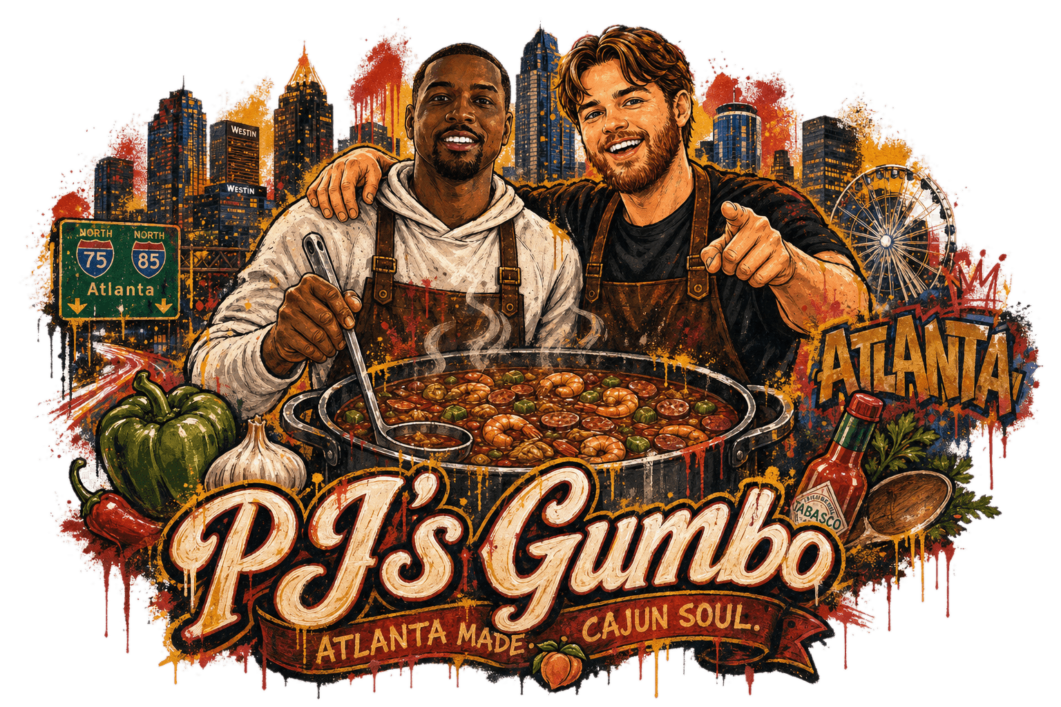 The founders of PJ's Gumbo